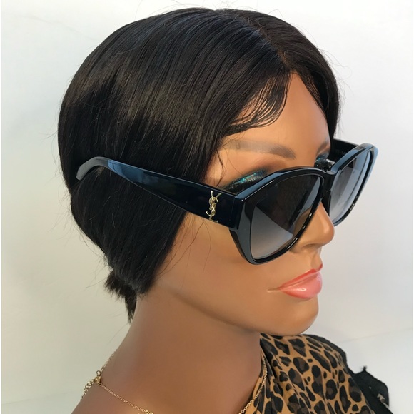 💯 - New Authentic SAINT LAURENT SLM8/F Sunglasses Black - Picture 4 of 15